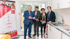 Inauguration du logement en présence de François Baufine-Dubrocq, président de SNL 92