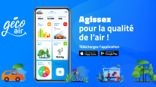 Vue d'une capture d'écran de l'application Geco Air