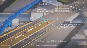 2018- Travaux de correspondance Métro Transilien e