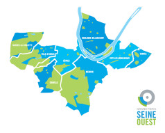 Carte territoire de Grand Paris Seine Ouest HD