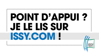 Téléchargez l'autocollant Point d'Appui ? Je le lis sur issy.com !