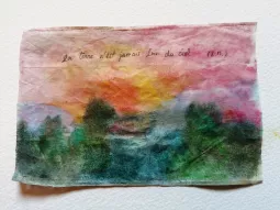 Poème de Laure Morali, peinture de Cécile A. Holdban 