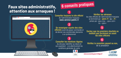 Faux sites administratifs, attention aux arnaques !