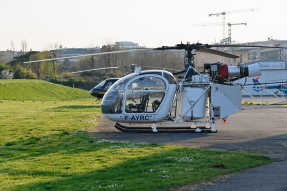 L'hélicoptère de Renaud Chantegrelet.