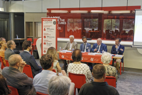 Une réunion publique s'est tenue le 7 juillet en présence d'André Santini, de Ioannis Panoussis, doyen de l'Université Catholique de Lille et de Christophe Bellon, vice-doyen. 