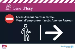 Un accès provisoire à la gare 