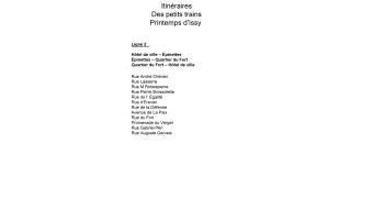 Le circuit des petits trains