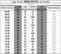 Horaires du TUVIM modifiées
