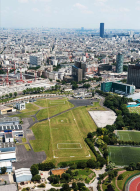Vue aérienne de l'héliport : Paris-Issy-les-Moulineaux - Valérie André