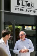 Laurent Dubois, fromager meilleur ouvrier de France, à l'inauguration des Halles. 