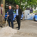 André Santini, Maire d’Issy-les-Moulineaux, Dominique Darne, Président de Groupe REI - INTHY, et Mathieu Gardies, Président fondateur de HYPE, lors de la pose de la première pierre de la station hydrogène d'Issy lundi 27 juin.